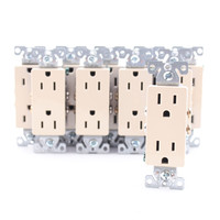 10 Cooper Ivory Decorator Outlet Duplex Receptacles NEMA 5-15R 15A 125V 1107-9V