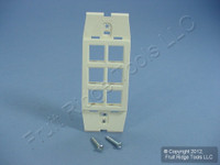 Leviton Quickport Sand Acenti 6-Port Wallplate Insert AC646-SND