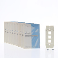 10 Leviton Quickport Natural Acenti 3-Port Wallplate Inserts AC643-NTL