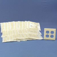 30 Leviton Almond Residential 2-Gang Outlet Duplex Receptacle Wallplates 82016