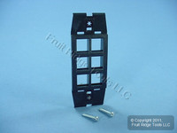 Leviton Quickport Onyx Black Acenti 6-Port Wallplate Insert AC646-ONX