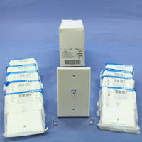 10 Leviton White LARGE Phone Jacks Telephone Wall Plates 6-Position 4-Wire 40549-W