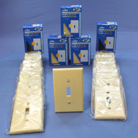 50 Leviton Ivory 1-Gang MIDWAY Toggle Switch Plastic Cover Wallplates 80501-I