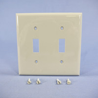 Eagle Gray Standard 2Gang UNBREAKABLE Toggle Switch Cover Nylon Wallplate 5139GY
