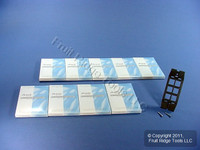 10 Leviton Quickport Slate Gray Acenti 6-Port Wallplate Inserts AC646-SLT