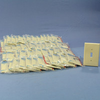 50 Leviton Ivory 1-Gang UNBREAKABLE Midway Switch Cover Nylon Wallplates PJ1-I