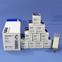10 NIP Eagle Light Almond Decorator Quiet Rocker Light Switches 4-WAY 15A 6504LA