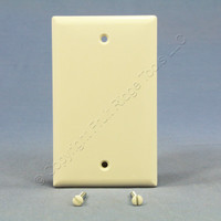Cooper Light Almond Thermoset Standard 1-Gang Plastic Blank Cover Box Mounted Wallplate 2129LA