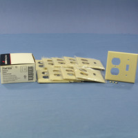 10 Cooper Ivory Toggle Switch Plate Receptacle Outlet Covers 2G Wallplate 2138V