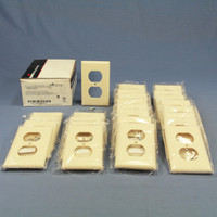 25 Cooper Light Almond 1-Gang Duplex Outlet Receptacle Cover Standard Wall Plates 2132LA