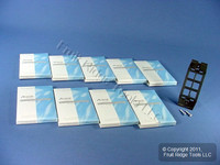 10 Leviton Quickport Onyx Black Acenti 6-Port Wallplate Inserts AC646-ONX