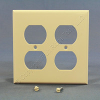 Cooper Light Almond 2G Receptacle Wallplate Duplex Outlet Plastic Cover 2150LA