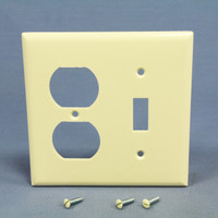Cooper Almond Toggle Switch Plate Receptacle Outlet Cover 2-Gang Wallplate 2138A