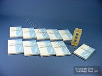 10 Leviton Quickport Driftwood Acenti 3-Port Wallplate Inserts AC643-DFT