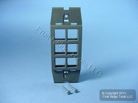 Leviton Quickport Slate Gray Acenti 6-Port Wallplate Insert AC646-SLT