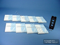 10 Leviton Quickport Onyx Black Acenti 3-Port Wallplate Inserts AC643-ONX