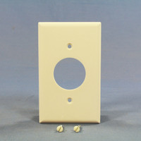 Cooper Light Almond 1.406" Receptacle Single Outlet Standard Thermoset Wallplate 2131LA