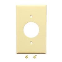 Cooper Light Almond 1.406" Receptacle Single Outlet Standard Thermoset Wallplate 2131LA