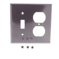 Cooper Brown Toggle Switch Plate Receptacle Outlet Cover 2-Gang Wallplate 2138B