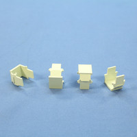 4 New Leviton Almond Quickport Snap-In 1-Port Blank Filler Cover Inserts 40859-A