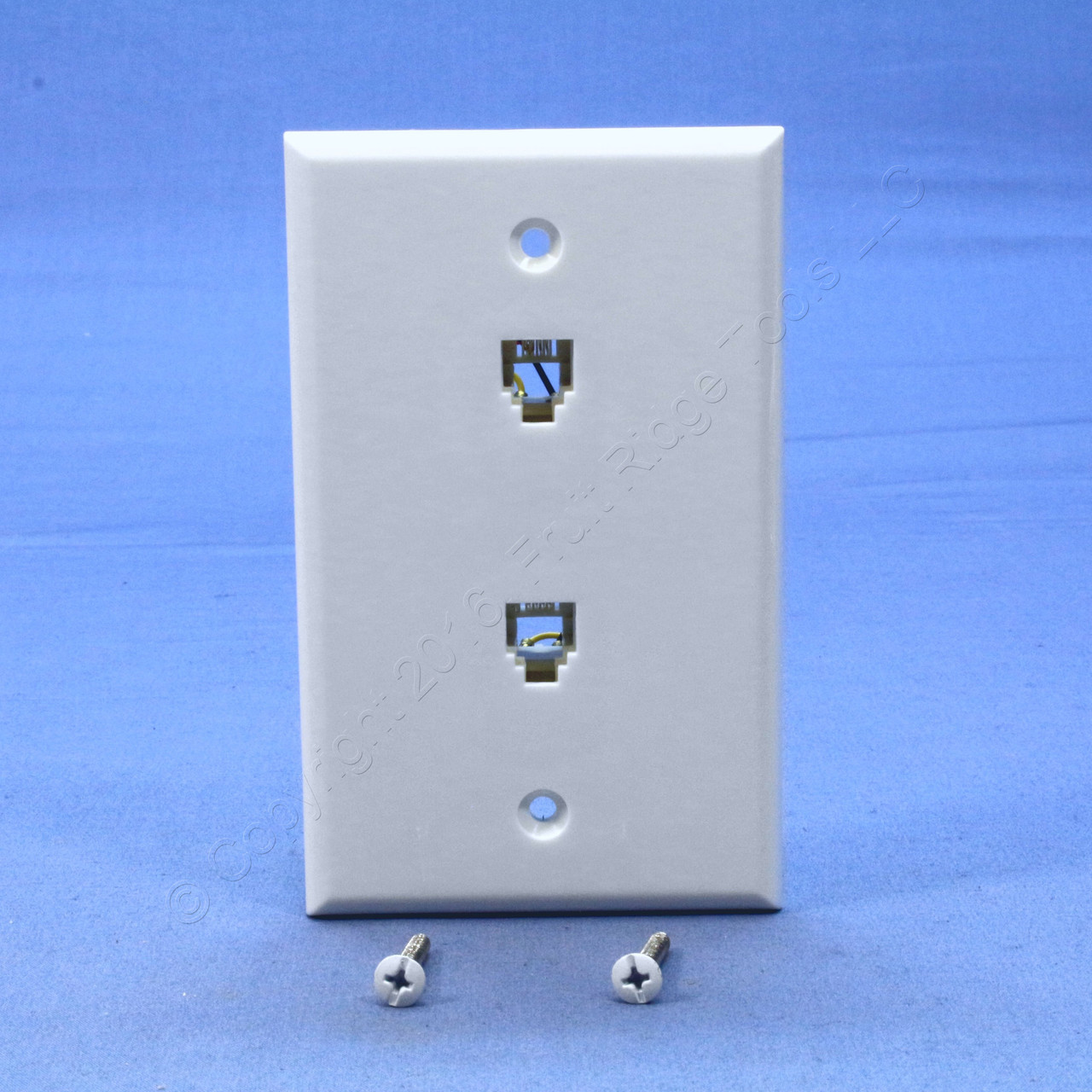 🏠 Shop Leviton White Flush Mount DUPLEX Phone Jack Wall Plate Telephone