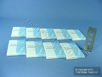 10 Leviton Quickport Slate Gray Acenti 3-Port Wallplate Inserts AC643-SLT