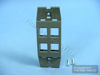 Leviton Slate Gray Quickport Acenti 4-Port Wallplate Insert AC644-SLT