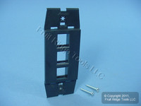 Leviton Quickport Onyx Black Acenti 3-Port Wallplate Insert AC643-ONX