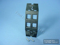 Leviton Quickport Onyx Black Acenti 4-Port Wallplate Insert AC644-ONX