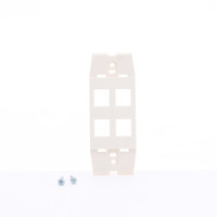 Leviton Natural Quickport Acenti 4-Port Wallplate Insert AC644-NTL