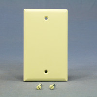 Cooper Almond Thermoset Standard 1-Gang Blank Cover Box Mounted Wallplate 2129A