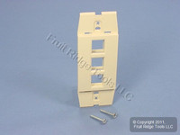 New Leviton Quickport Driftwood Acenti 3-Port Wallplate 1-Gang Insert AC643-DFT