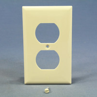 Cooper Light Almond Unbreakable Receptacle Wallplate Duplex Outlet Cover 5132LA