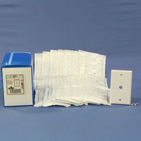 25 Leviton White Phone Cable Wallplate Telephone Cover Plates .406" Hole 88013