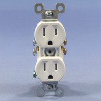 Pass & Seymour White Tamper Resistant Receptacle Outlet 15A 5-15R Bulk 3232TR-WCC14