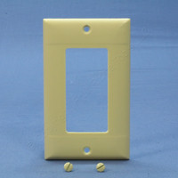 Pass and Seymour Ivory STANDARD 1-Gang Decorator GFI GFCI Cover Thermoset Plastic Wallplate SP26-I