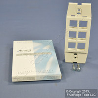 Leviton Quickport Natural Acenti 1-Gang 6-Port Wallplate Cover Insert AC646-NTL