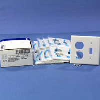 10 Eagle Standard 2-Gang Ivory UNBREAKABLE Nylon Switch/Outlet Wallplate Receptacle Covers 5138V