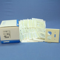 25 Leviton Almond RESIDENTIAL Combination Switch Receptacle Wallplates 82005