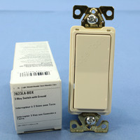 Cooper Light Almond COMMERCIAL Decorator 3-Way Rocker Light Switch 20A 120/277V 7623LA