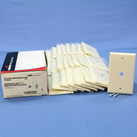 25 Cooper Light Almond Telephone Cable Thermoset Wallplate Covers .375" Hole 2128LA