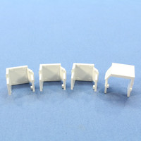 4 Leviton White 1Port Quickport Blank Wallplate Filler Inserts 41084-BWB 41084-W