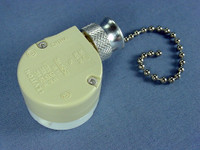 Leviton Nickel Pull Chain Rotary Appliance Switch 3-Sp 2-Circuit 1689 No Leads