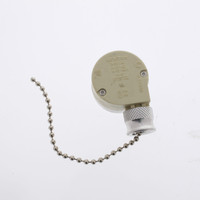Leviton Nickel Pull Chain Rotary Appliance Switch 3-Sp 2-Circuit 1689 No Leads