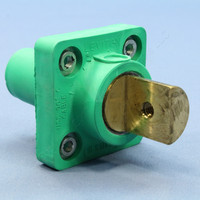 Leviton Green ECT 16 Series Single Pole Cam Receptacle Half Round Terminal Female Panel Outlet Continuous 400A 16R20-G