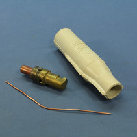 New Leviton White 16 Series Cam Type Female Vulcanized Plug High Amp Plug 235A 600V 16V21-W