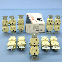 10 Hubbell Ivory TAMPER RESISTANT Residential Grade Straight Blade Duplex Receptacle Outlets NEMA 5-15 15A 125V RR15SITR