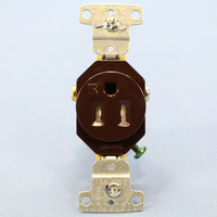 Hubbell tradeSELECT� Brown Tamper Resistant Residential Straight Blade Single Outlet Receptacle NEMA 5-15R 15A RR151TR