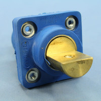 Leviton Blue ECT 16 Series Single Pole Cam Receptacle Half Round Terminal Male Panel Outlet Continuous 400A 600V 16R19-B