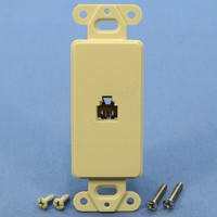 Cooper Ivory Flush Mount 4-Conductor Decorator Modular Phone Jack 3560-4V